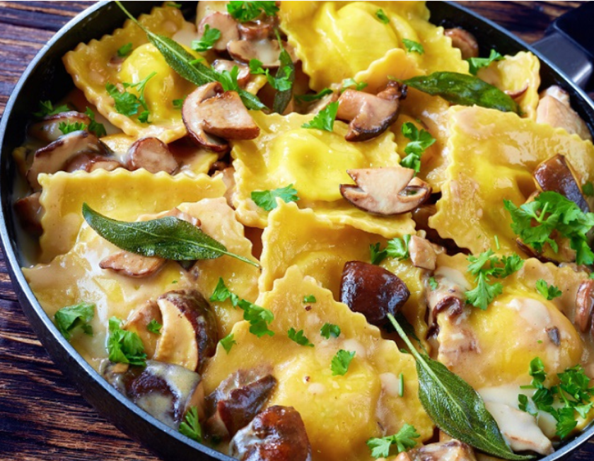 Tortelli mit Steinpilzfüllung